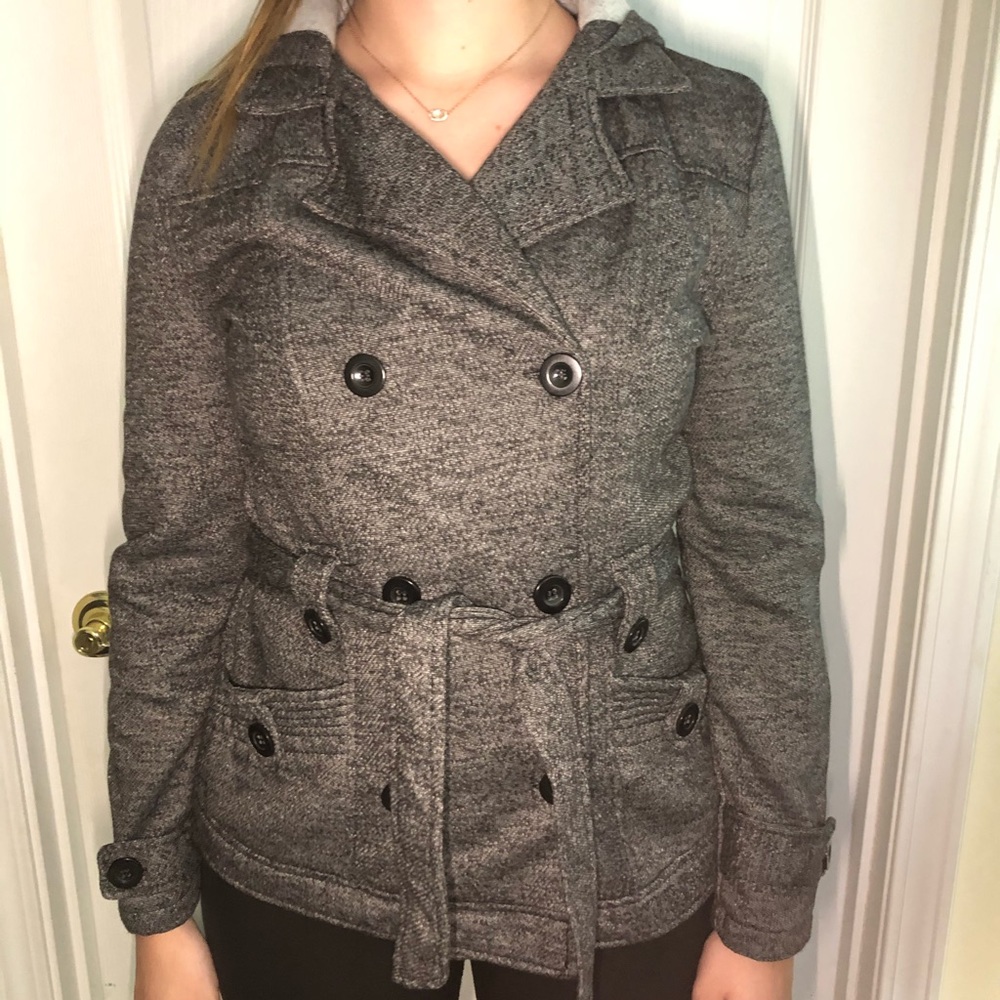 Grey Pea coat
